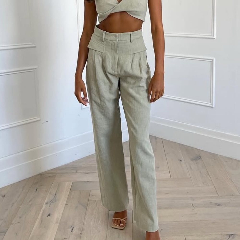 Bec + Bridge Light Khaki Phoebe Pant